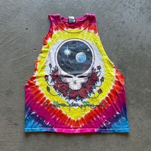 Vintage Liquid Blue Grateful Dead Shirt Size M Tie Dye Tank Top Space Your Face